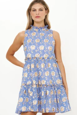 Oliphant Ruffle Tiered Short- Mughal Blue
