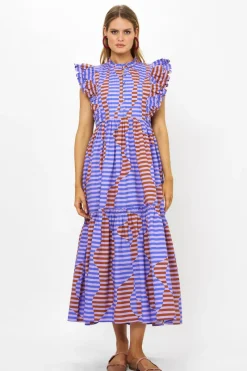 Oliphant Scallop Pintuck Maxi- Haring Peri