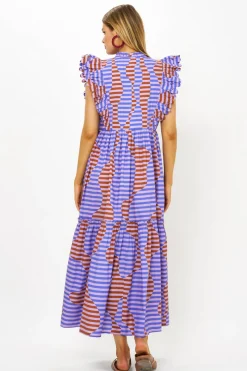Oliphant Scallop Pintuck Maxi- Haring Peri