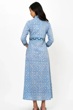 Oliphant Shirt Dress Maxi- Budapest Blue