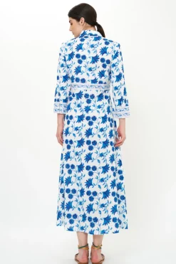 Oliphant Shirt Dress Maxi- Marion Blue