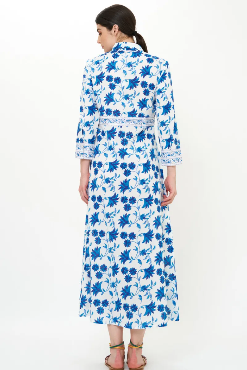 Oliphant Shirt Dress Maxi- Marion Blue