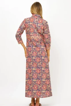Oliphant Shirt Dress Maxi- Matera Navy