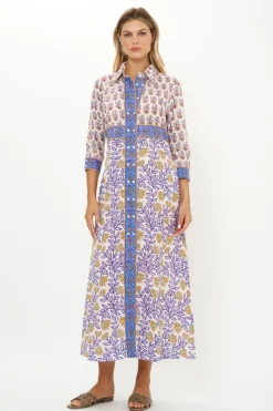 Oliphant Shirt Dress Maxi- Napa Blue