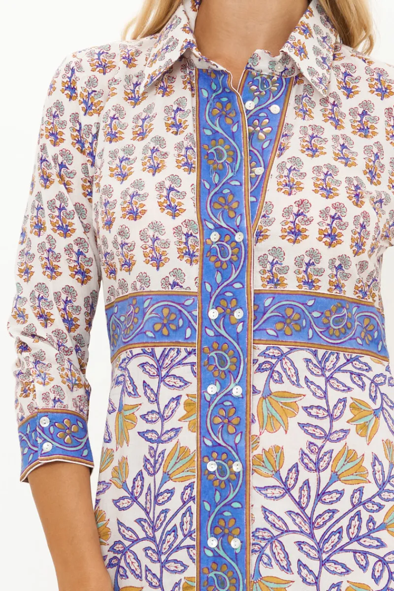 Oliphant Shirt Dress Maxi- Napa Blue