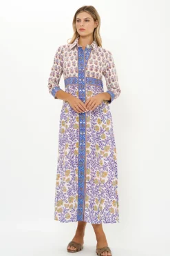 Oliphant Shirt Dress Maxi- Napa Blue