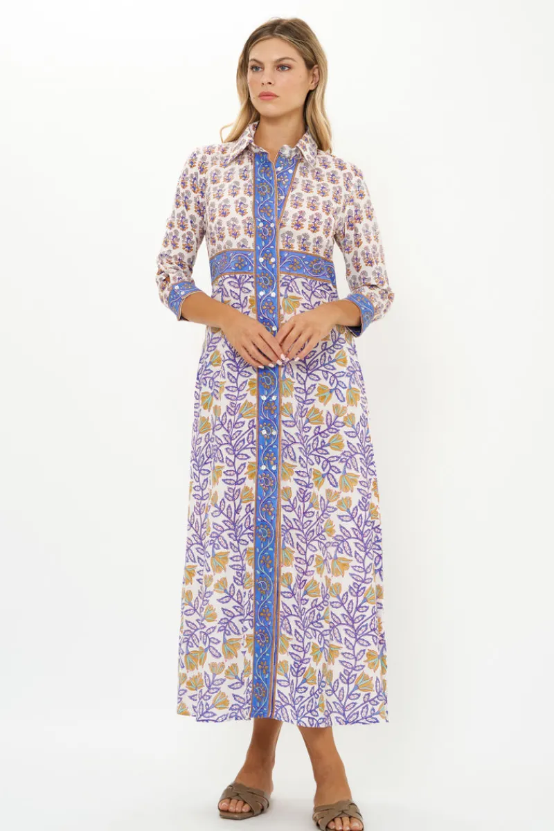 Oliphant Shirt Dress Maxi- Napa Blue