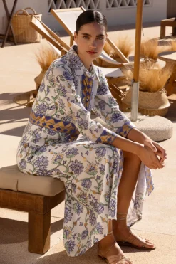 Oliphant Shirt Dress Maxi- Presidio Blue
