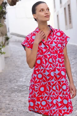 Oliphant Shirt Dress Mini- Eclipse Red