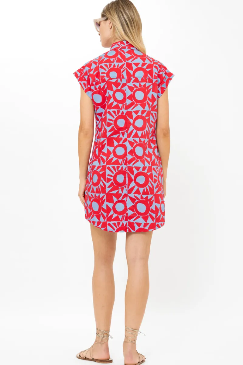 Oliphant Shirt Dress Mini- Eclipse Red