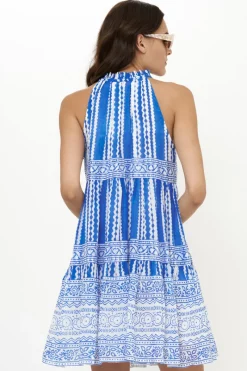 Oliphant Sleeveless Tiered Short- Ziggy Blue