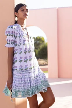 Oliphant Smocked Drop Mini- Bloom Lilac