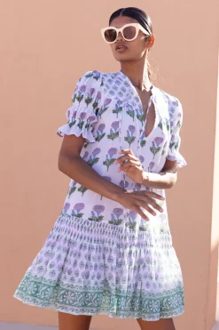 Oliphant Smocked Drop Mini- Bloom Lilac