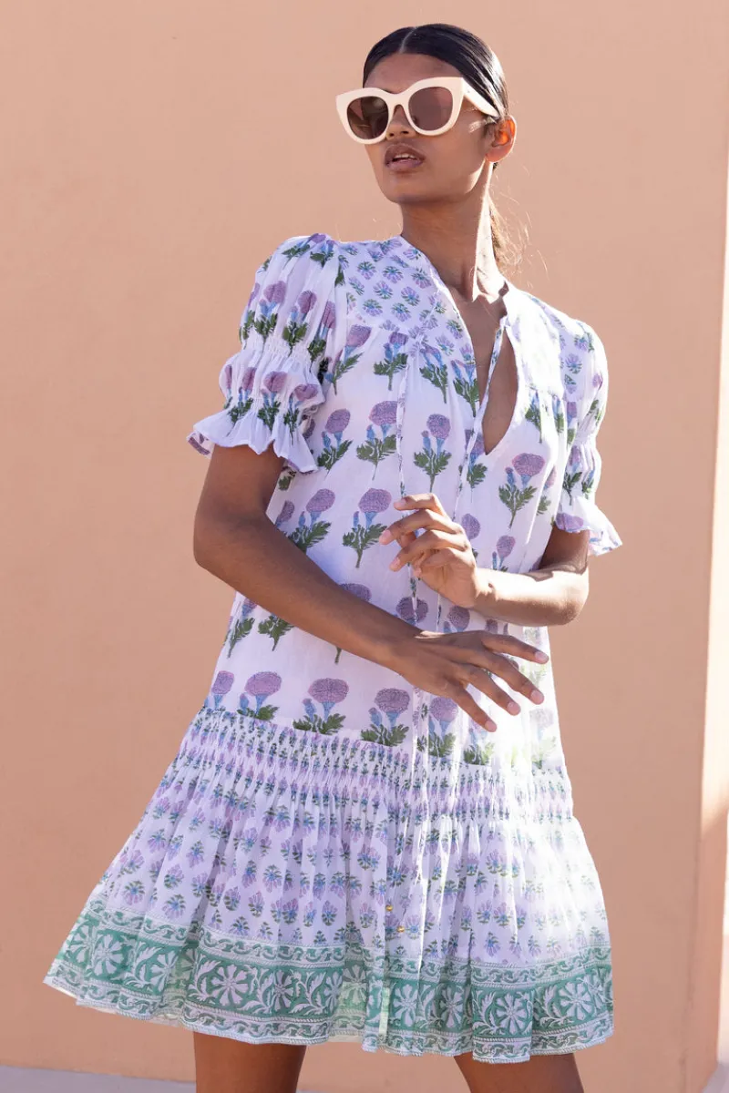 Oliphant Smocked Drop Mini- Bloom Lilac