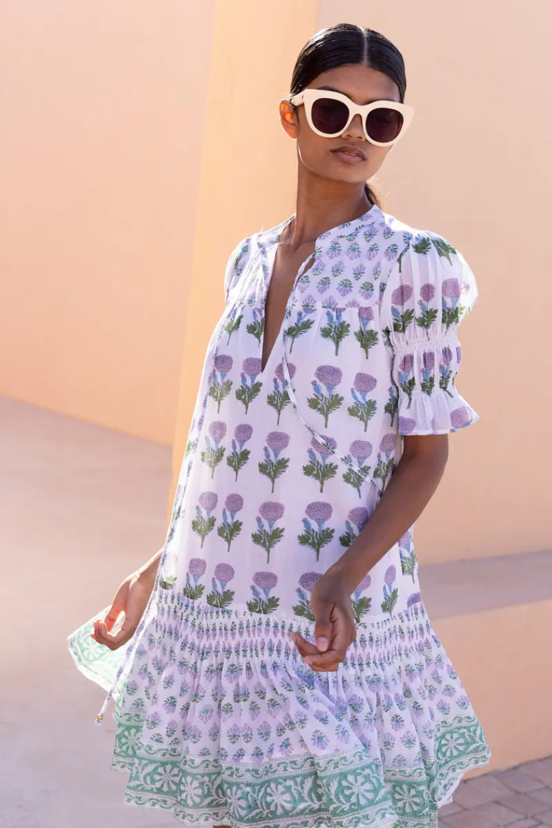 Oliphant Smocked Drop Mini- Bloom Lilac