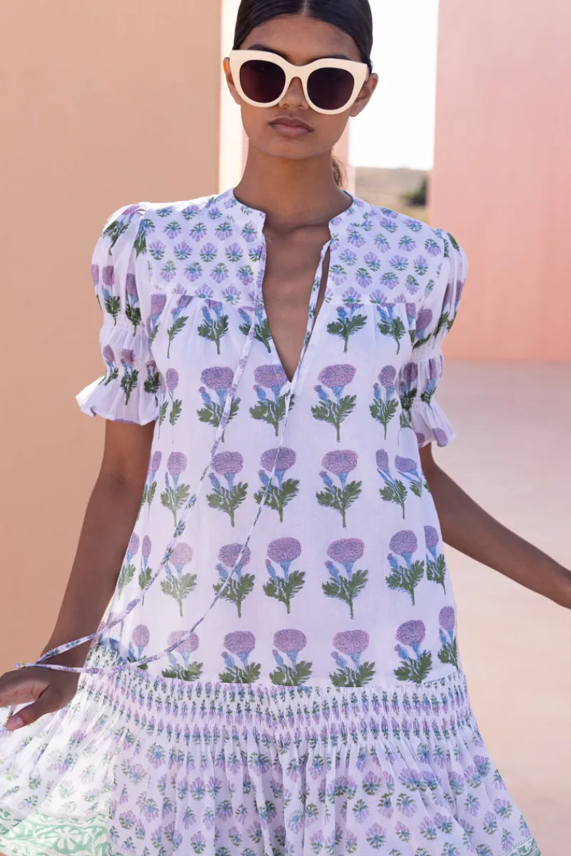Oliphant Smocked Drop Mini- Bloom Lilac