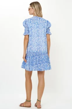 Oliphant Smocked Drop Mini- Cypress Blue