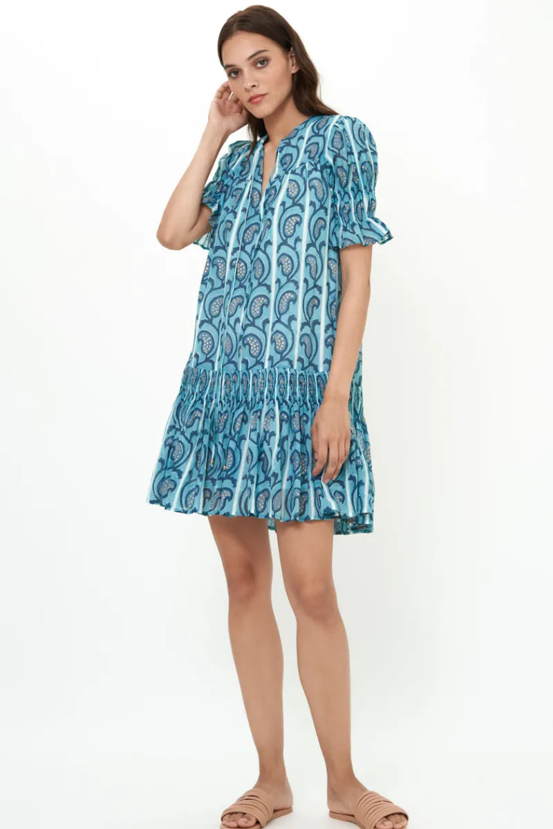 Oliphant Smocked Drop Mini- Goa Blue
