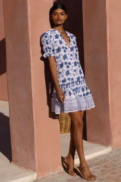 Oliphant Smocked Drop Mini- Marion Blue