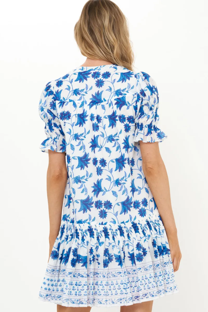 Oliphant Smocked Drop Mini- Marion Blue