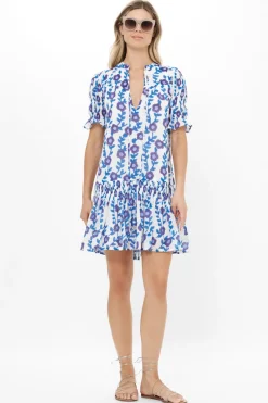 Oliphant Smocked Drop Mini- Toscana Blue
