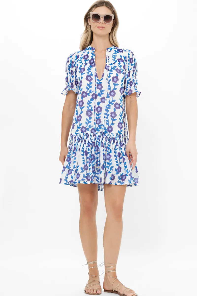Oliphant Smocked Drop Mini- Toscana Blue
