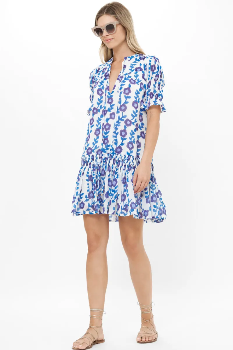 Oliphant Smocked Drop Mini- Toscana Blue
