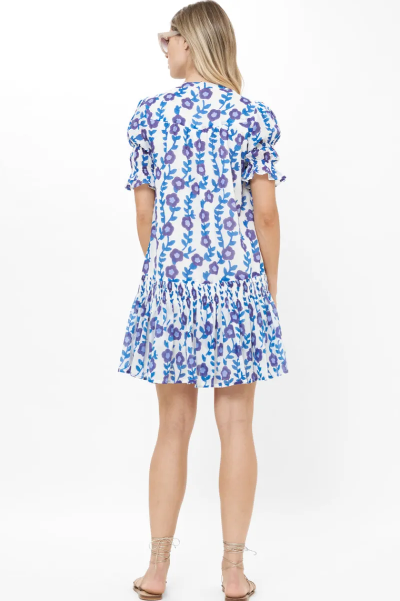 Oliphant Smocked Drop Mini- Toscana Blue