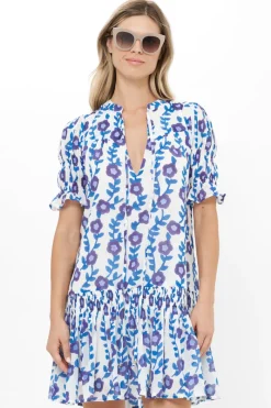Oliphant Smocked Drop Mini- Toscana Blue