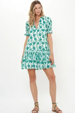 Oliphant Smocked Drop Mini- Toscana Green