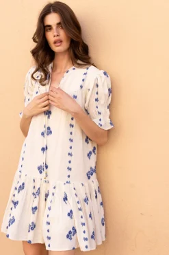 Oliphant Smocked Drop Mini- Wicklow Blue