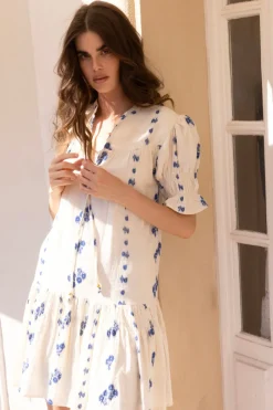 Oliphant Smocked Drop Mini- Wicklow Blue