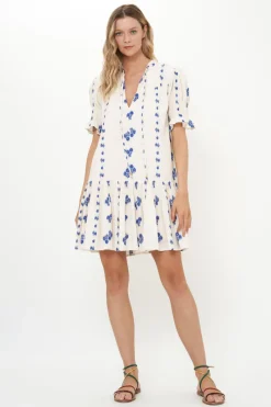 Oliphant Smocked Drop Mini- Wicklow Blue