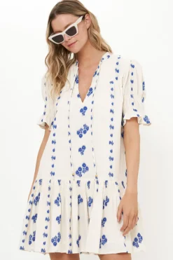 Oliphant Smocked Drop Mini- Wicklow Blue