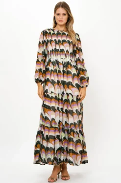 Oliphant Smocked Top Maxi- Venice Lime
