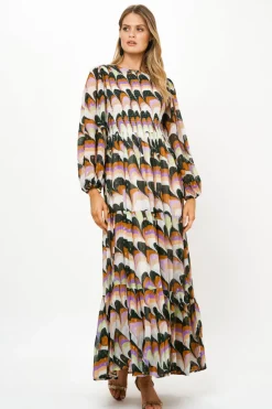 Oliphant Smocked Top Maxi- Venice Lime