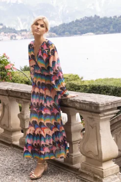 Oliphant Tie Back Maxi- Venice Blue