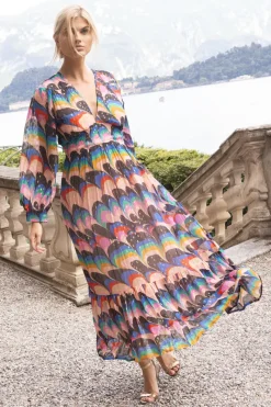 Oliphant Tie Back Maxi- Venice Blue