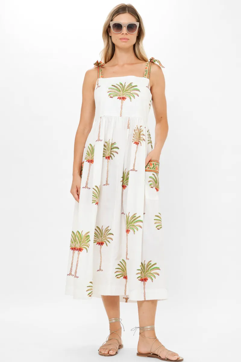 Oliphant Tie Strap Pocket Midi- Canary Green