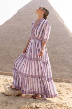 Oliphant V-Neck Cuffed Maxi- Haveli Peri