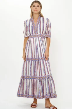 Oliphant V-Neck Cuffed Maxi- Haveli Peri
