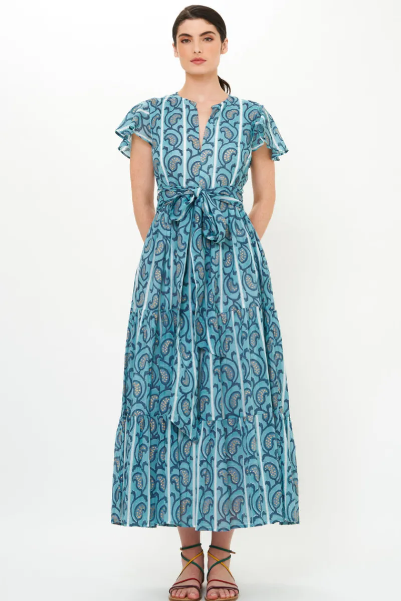 Oliphant V-Neck Maxi- Goa Blue