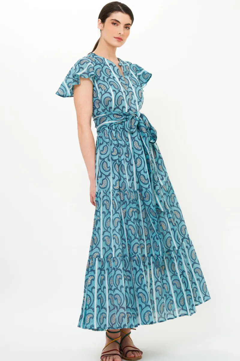 Oliphant V-Neck Maxi- Goa Blue