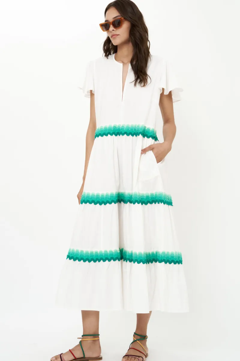 Oliphant V-Neck Maxi- Pacifica Aqua