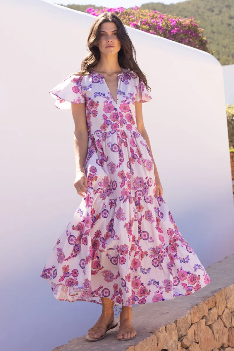 Oliphant V-Neck Maxi- Pretoria Pink