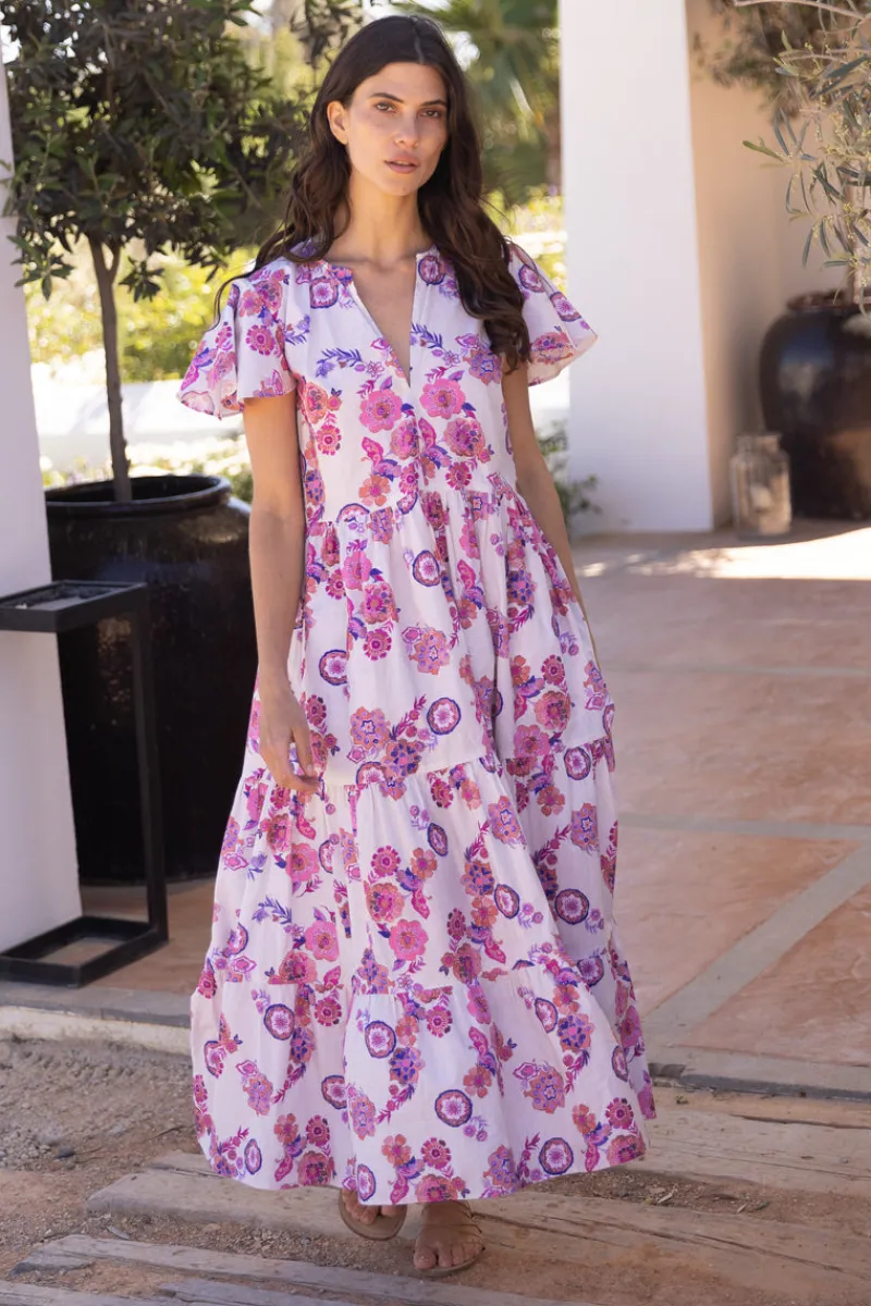 Oliphant V-Neck Maxi- Pretoria Pink
