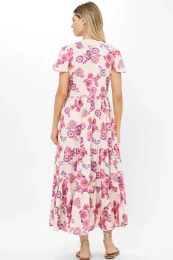 Oliphant V-Neck Maxi- Pretoria Pink