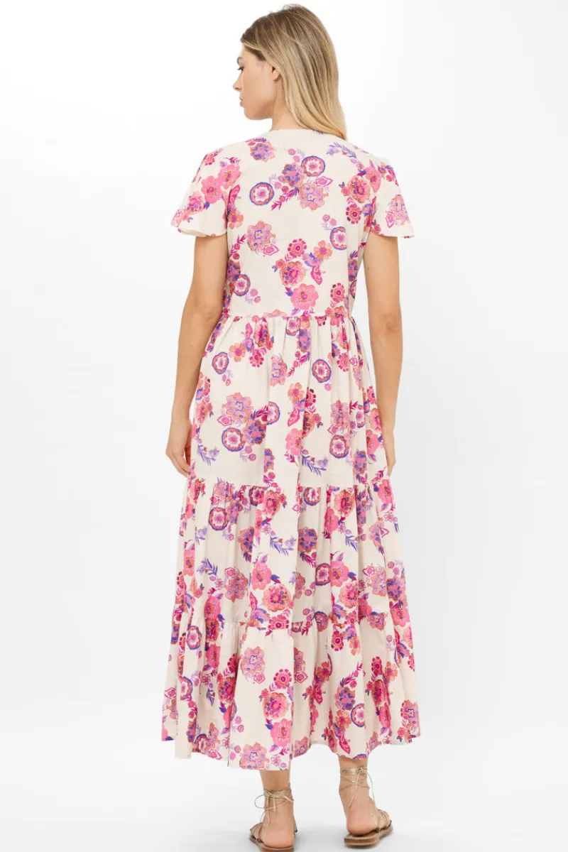 Oliphant V-Neck Maxi- Pretoria Pink