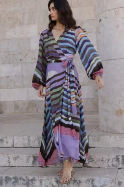 Oliphant Wrap Dress- Solstice Lilac