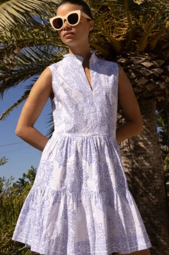Oliphant Yoke Dress- Amadora Blue